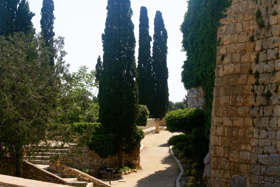 Path along the ancient city walls