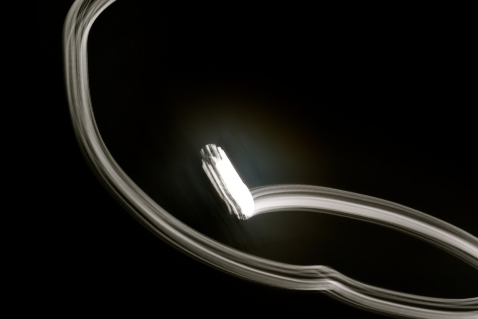 Light trail in the dark